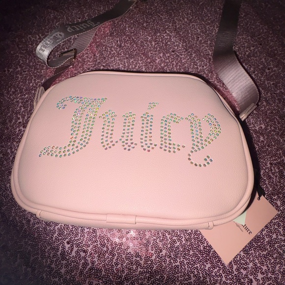 Juicy Couture Light Pink Crossbody Bag with Rhinestone Logo - Picture 6 of 6